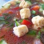 Холодный суп из свежих овощей