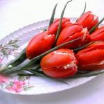 Салат «Тюльпаны» с креветками
