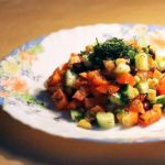 Овощной салат с красной фасолью